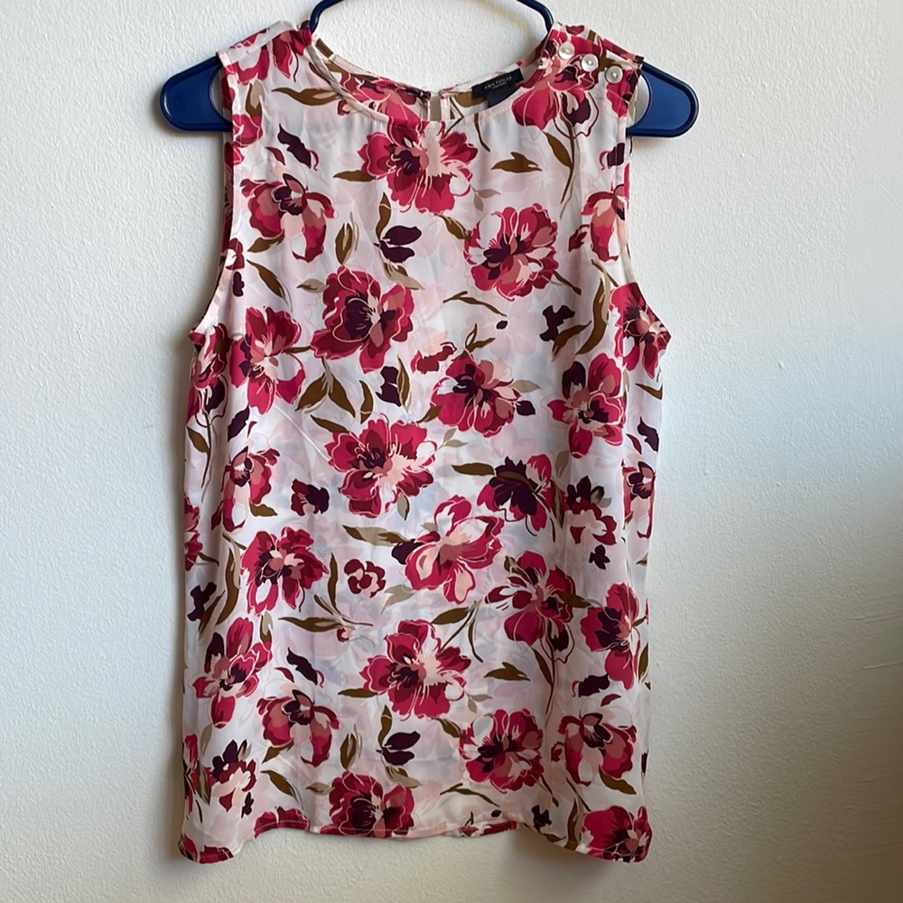 Ann Taylor Factory Pink Sleeveless Blouse